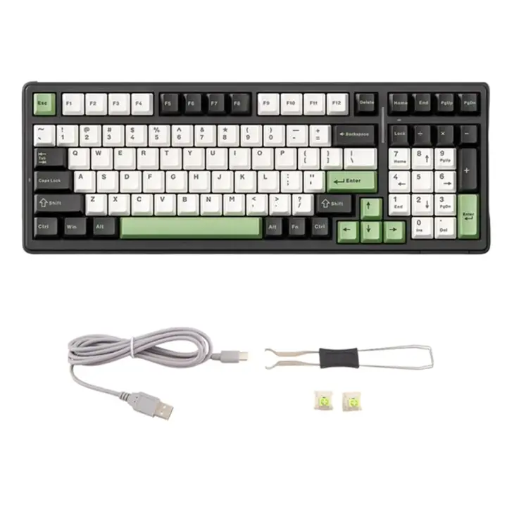 Aula-Teclado mecánico F99 de 99 teclas Teclado inalámbrico de intercambio en caliente, Bluetooth, 3 modos, PBT Accesorios de ordenador para juegos - 1