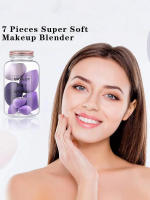 Juego de 7 esponjas de maquillaje de doble uso, secas y húmedas, no contiene excrementos, similar a un huevo para el rostro. - details 6