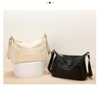 Bolso Cruzado de Cuero Genuino Minimalista Mango Ajustable, Gran Capacidad, Cierre de Cremallera, Elegante Accesorio para Uso Diario y Profesional - details 1