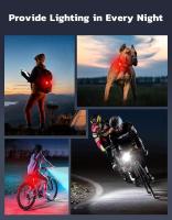 Luces de bicicleta ultra delgadas, luces de bicicleta recargables delanteras y traseras, luz de bicicleta de 4+6 modos, luces de ciclo impermeables IP65 para seguridad vial - details 3