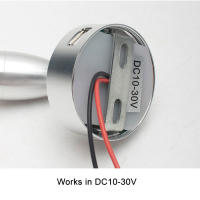 Luz LED de lectura para Interior de RV, foco con puerto USB de 5V y 2A, 12V y 24V, 2W, para barco, yate, caravana, remolque, dormitorio, 3 colores - details 3