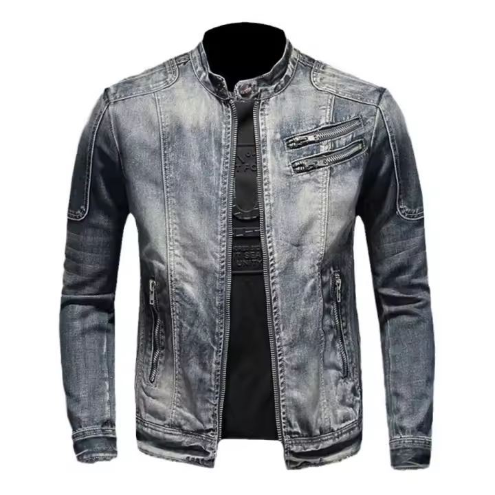 Chaquetas de mezclilla para hombre, ropa de calle retro, abrigos cortavientos vaqueros, ropa de otoño e invierno - 1