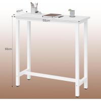Conjunto de Mesa de Bar y Taburete de Metal Blanco Estructura de 140x40x100 cm para Cocina, Sala de Estar - details 25