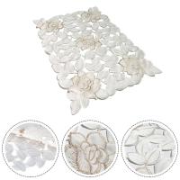 Mesa con bordado floral retro blanco, alfombra Ense, mantel de algodón hueco, decoración de mesa de comedor para el hogar, fiesta de boda - details 17