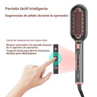 2025 nuevo anión peine alisador de pelo termostato casero cuidado del cabello pantalla táctil inteligente peine del pelo versión más amplia de la plancha de pelo - details 12