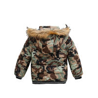 Abrigo con capucha de lana para bebés y niños pequeños, sudadera con capucha y cremallera completa, chaqueta acogedora para niños y niñas en camuflaje - details 2