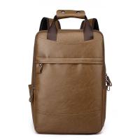 Mochila Pu para hombres, mochila para estudiantes universitarios minimalistas, bolsa de computadora para viajes de negocios, bolso de ocio de gran capacidad - details 4