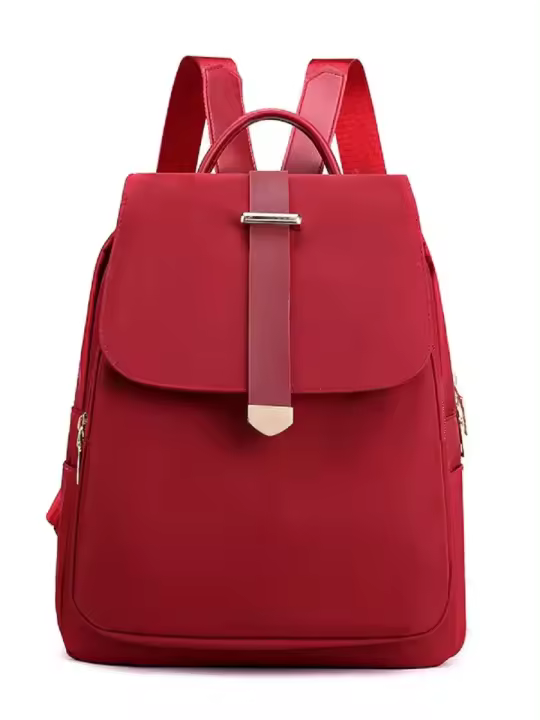 Mochila antirrobo para mujer, bolso escolar minimalista con solapa, Mini bolsos para chica bonita, dos correas para los hombros - 1