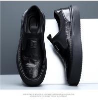Nuevos mocasines casuales de hombre de un pedal de cuero transpirable - details 12