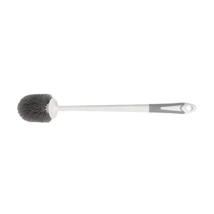 Kit de mango de TPR blanco respetuoso con el medio ambiente, inodoro de PP sostenible con cepillo de plástico desechable de limpieza profunda - 1