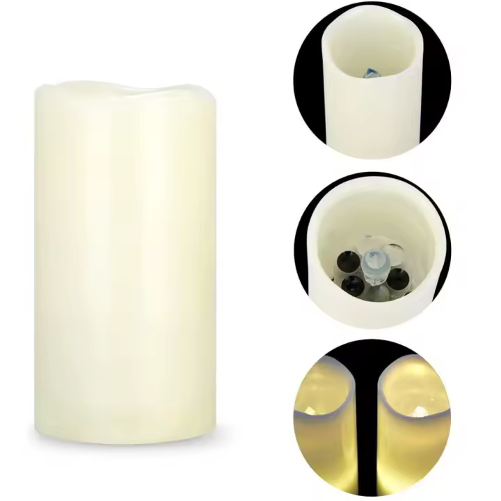 Velas sin llama con Función de proyección con mando a distancia y temporizador, Luz de mesa LED para celebración de festivales - 1