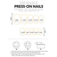 Parche de uñas postizas de Halloween para mujer, decoración de uñas elipse única en blanco y negro, maquillaje de manicura - details 3