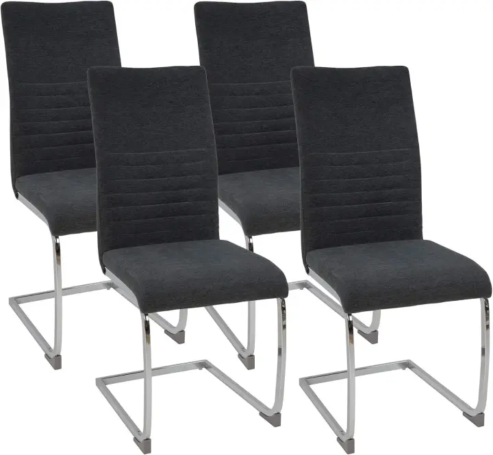 Silla Cantilever Juego de 4 Sillas Gris, SGS probado - 1