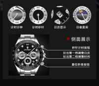 Reloj de hombre de marca suiza nuevo reloj de cuarzo multifuncional luminoso impermeable - details 6