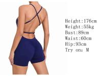 Conjunto de entrenamiento de ejercicio para mujer, traje de yoga, ropa deportiva, mono de gimnasio, rojo, verano, 2024 - details 0