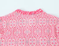 Ropa de mujer estilo europeo y americano de vacaciones vestido casual suelto con estampado largo con cuello en V - details 8