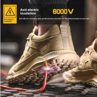Hombre anti-perforación anti-desgarro obra de construcción seguro de trabajo zapatos de chapa de acero zapatos aislados de seguridad zapatos deportivos - details 1