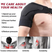 Hombrera deportiva para hombres y mujeres, manguito rotador roto, tendinitis, dislocación, envoltura de manga de compresión de hombro de neopreno - details 7