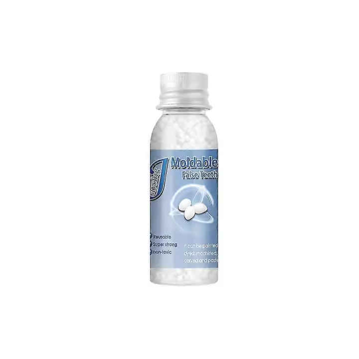 Cemento dental permanente para una reparación dental fuerte: kit de relleno de cavidades para dentaduras postizas - 1