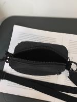 Bolso bandolera de nailon para hombre: bolso de hombro deportivo y minimalista, correa ajustable, no lavable, ideal para uso diario y regalo del día del padre, estilo informal de negocios - Negro - details 4