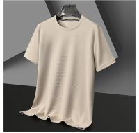 Polo de manga corta para hombre, camiseta de manga corta de algodón con cuello redondo y empalme a la moda de Polot liso con gofres, para uso diario - details 7