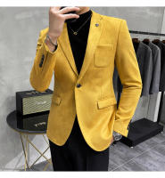 Traje de Abrigo de Piel de Ciervo de Alta Calidad Ajuste Delgado, Moda de Negocios Casual, Botón Único - details 26