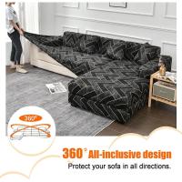 ble Funda protectora elástica larga para sofá L Chaise, resistente a perros, gatos y mascotas - details 4