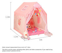 Tienda de campaña para niños pequeños para interiores y exteriores, castillo de princesa rosa grande con ventanas, muebles de habitación para niños - details 4