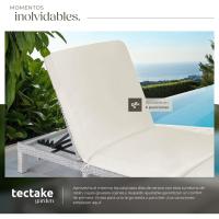 Taburete de Jardín Exterior de Ratán y Acero Tumbona de Piscina con Resaldo Ajustable en 6 Posiciones Tumbona de Playa Estable y Resistente a Intemperie Limpieza Fácil - details 21