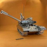 Tanque de batalla principal chino T99 de acero inoxidable, modelo de aleación 1:32, adornos, juguetes terminados - details 11