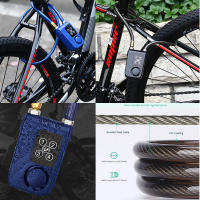 Cerradura de Alarma para Bicicleta con Contraseña de 4 Dígitos Antirrobo Control Remoto Inalámbrico IP55 Impermeable para Exteriores - details 2