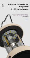 Lampara LED recargable camping Retro Portátil multifunción viajar carpa Faroles jardin exterior - details 4