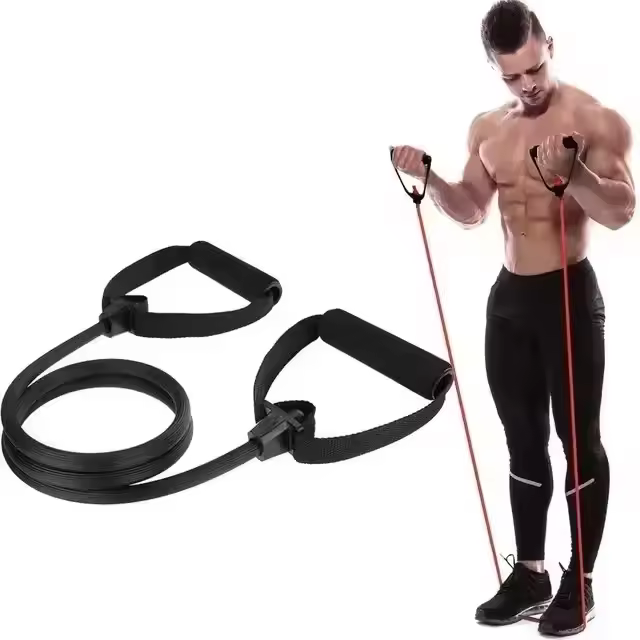 Kit de barra de Pilates portátil, banda de resistencia, palo de Yoga y Pilates, barra de ejercicio de Yoga, lazo para el pie para estiramiento de Yoga, esculpir, torsión, abdominales - 1