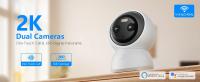ANSVICAM 2K 5G Wifi cámara domo de doble lente interior 3MP llamada de un toque Monitor de bebé cámara IP de seguridad de conversación bidireccional con Alexa - details 0