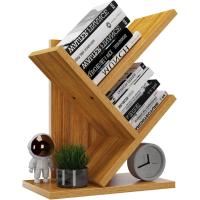 Estantería de árbol, Librería Alta de 6 Niveles Estantería Estrecha de madera con cajones para Sala de Estar, Dormitorio 38×19×112CM Marrón Rústico - details 54