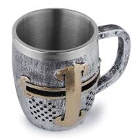Taza de Café de Acero Inoxidable Diseño de Caballero Medieval para Verano, Cumpleaños, Halloween - details 2