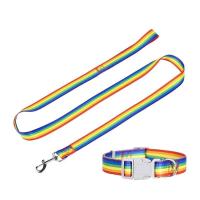 Cuerda tracción perros grandes, medianos y pequeños, Collar correa de nailon tejida, accesorios para mascotas, arcoíris, nuevo - details 12