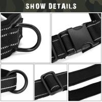 Arnés de nailon personalizado para perros, chaleco reflectante sin lágrimas para perros medianos y grandes, suministros de entrenamiento para pastor alemán - details 2