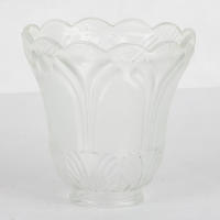 Cubierta de cristal de repuesto para ventilador de techo, candelabro de cristal con forma de flor esmerilada transparente, accesorio de iluminación, candelabro de pared - details 1