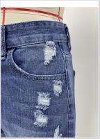 Nuevos y cómodos pantalones cortos de mezclilla ripp con borlas hechas a mano de estilo europeo y americano para mujer en 2025 - details 2