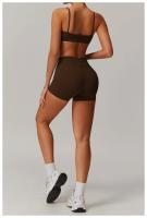 Sensación de nube para levantar las nalgas, pantalones cortos de Yoga de cintura alta para el vientre, pantalones deportivos de secado rápido, pantalones cortos deportivos ajustados transpirables para mujer - details 6