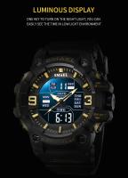 Smael-relojes militares deportivos para hombre, reloj despertador digital de cuarzo, resistente al agua hasta 50M, con pantalla dualtime - details 6