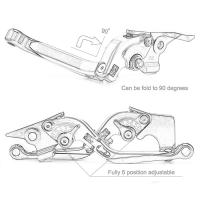 Palancas de embrague de freno extensibles plegables, empuñaduras de extremo de manillar para LONCIN VOGE 500 DS 500DS 500DSX, accesorios de motocicleta - details 1
