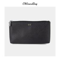 Bolso de mano con letras iniciales personalizadas para mujer, bolsa de cuero Saffiano, bolsa de maquillaje, monograma - details 5