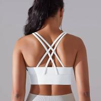 Sujetador de yoga para mujer, ropa interior que absorbe los golpes, correas cruzadas para los hombros, top corto Fiess, deportes a prueba de golpes - details 5