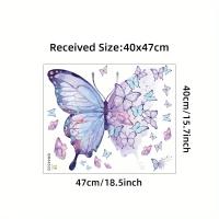 Pegatinas De Pared Con Mariposas De Acuarela Para Decoración De Habitaciones Infantiles Y Dormitorios Estilo Clásico PVC Colorido Decoración Para Sala De Estar Y Dormitorio De Bebé - details 1