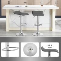 Taburetes de Cocina Giratorios 360° Altura Ajustable con Reposapiés Taburetes Altos con Asiento PVC para Comedor, Salón y Cafetería Negro+Negro - details 31