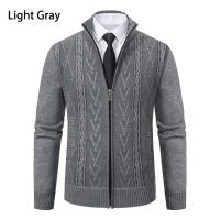 Chaqueta gruesa para hombre, cárdigan de punto con cuello levantado, cálido, para otoño e invierno - details 25