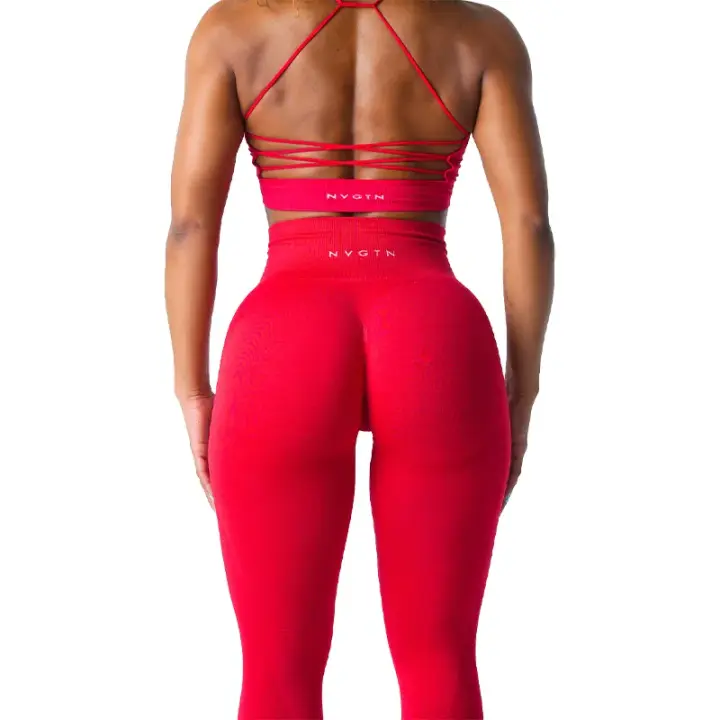 Leggings de gimnasio sin costuras 2.0 para mujeres suaves para entrenamiento fitness pantalones de yoga de cintura alta - 1