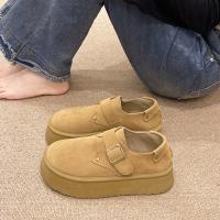 2025 Invierno Caliente Baja Boca Mocasines Una Estribo Estribo Grueso Zuecos Tobilleras Botas Mujer Nieve Botas Mujer Invierno - details 9